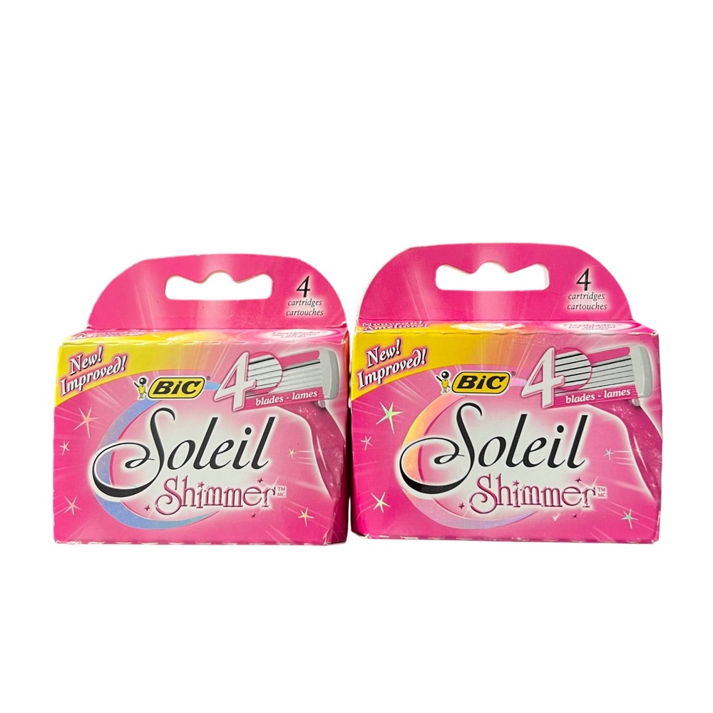 BIC Soleil Shimmer Womens 4 Blade 8 Count Cartridges Refills Moisture‎ Strip